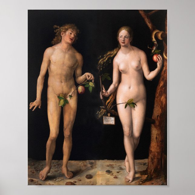 Poster Albrecht Durer - Adam Et Eve (Devant)