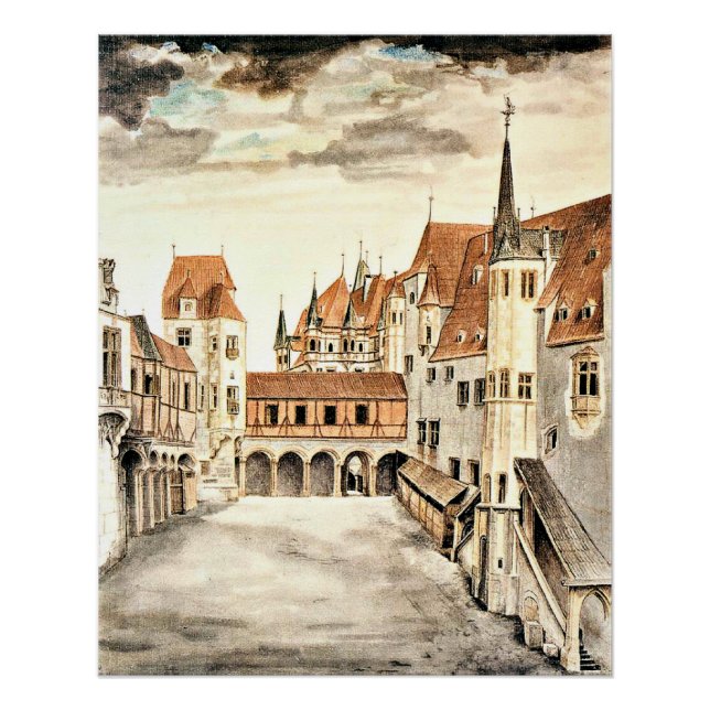 Poster Albrecht Durer, Cour de l'ancien château, (Devant)