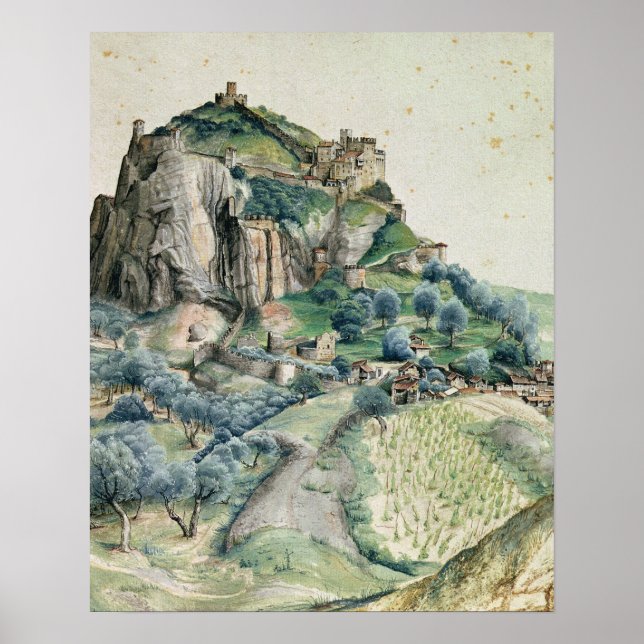 Poster Albrecht Durer - Vue Sur La Vallée De L'Arco. (Devant)
