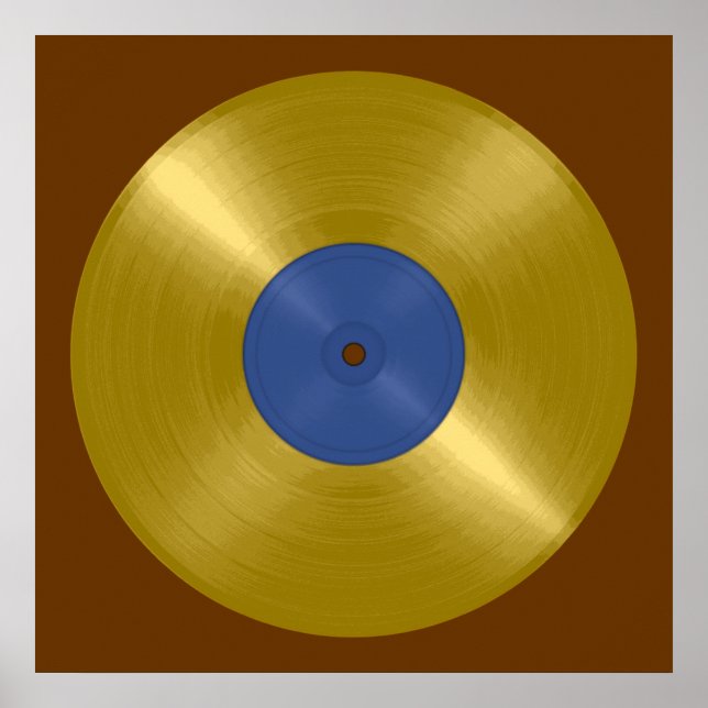 Poster Album Gold Vinyl Record (Devant)