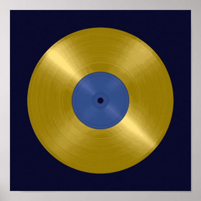 Poster Album Gold Vinyl Record (Devant)