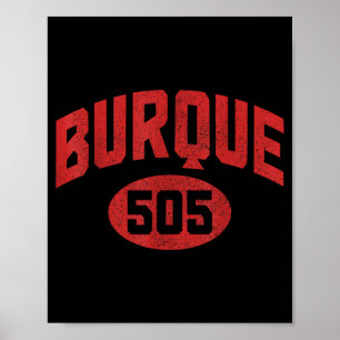 Poster Albuquerque 505 indicatif régional fier drôle vint
