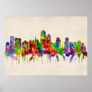 Poster Albuquerque New Mexico Skyline