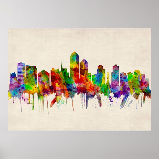 Poster Albuquerque New Mexico Skyline (Devant)