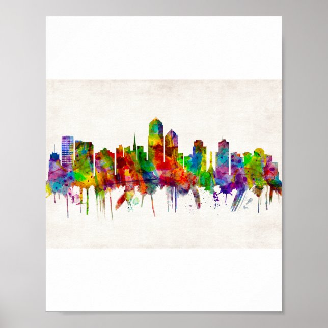 Poster Albuquerque New Mexico Skyline (Devant)