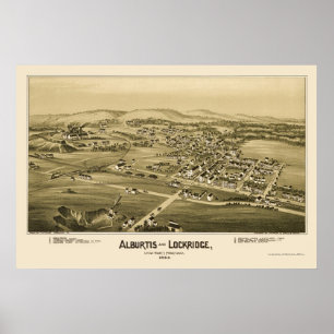 Poster Alburtis et Lockridge, PA Carte panoramique - 1893