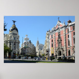 Poster Alcala et mamie par l'intermédiaire de rue,