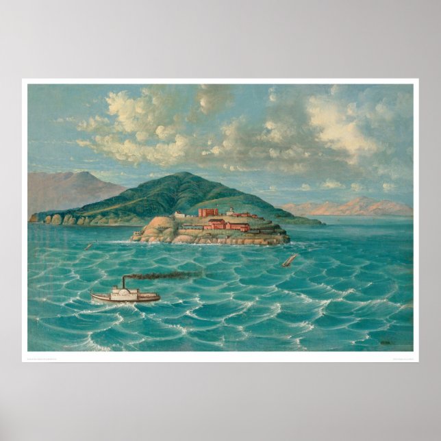 Poster Alcatraz dans la baie de San Francisco (1856A) (Devant)