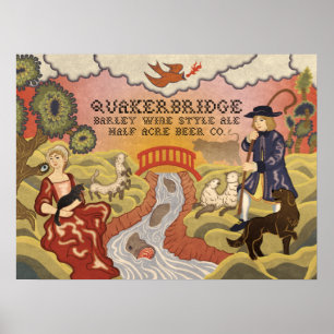 Poster Ale style vin d'orge Quakerbridge