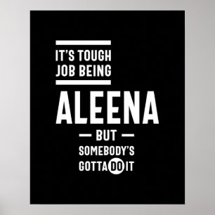 Poster Aleena Nom personnalisé Anniversaire