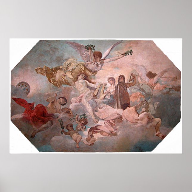 Poster Alegoría de las Bellas Divers anges (Devant)