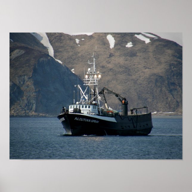 Poster Aléoutian Spray, Bateau de crabe à Dutch Harbour,  (Devant)