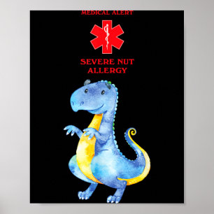Poster Alerte Médicale Conscience Grave Allergie aux Noix