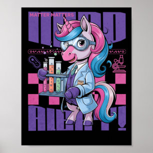 Poster Alerte nerd - S - Sticker scientifique Unicorn mig