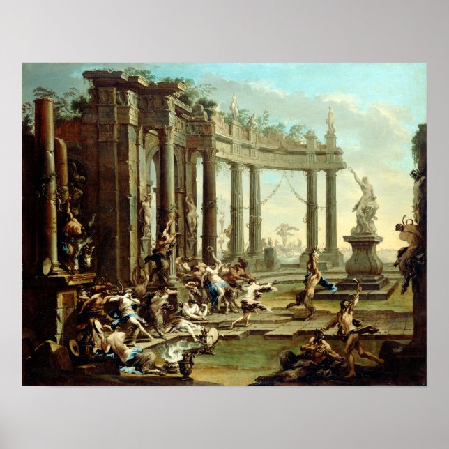 Poster Alessandro Magnasco Bacchanale (Devant)