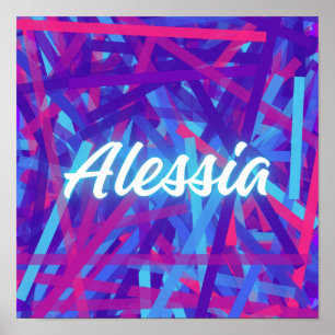 Poster Alessia – Conception de nom élégant et doux