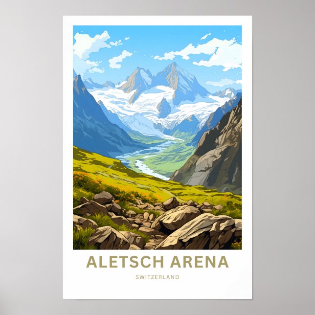 Poster Aletsch Arena Suisse Imprimer (Devant)
