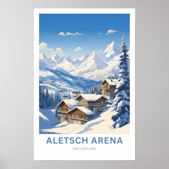 Poster Aletsch Arena Suisse Imprimer (Devant)