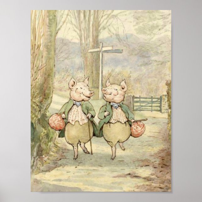 Poster Alexander et Pigling Bland par Beatrix Potter (Devant)