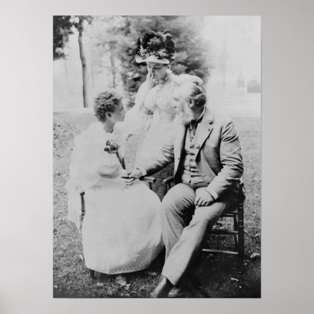 Poster Alexander Graham Bell avec Helen Keller (Devant)