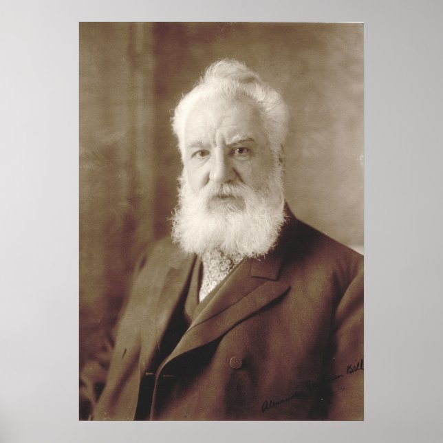 Poster Alexander Graham Bell Portrait (Devant)
