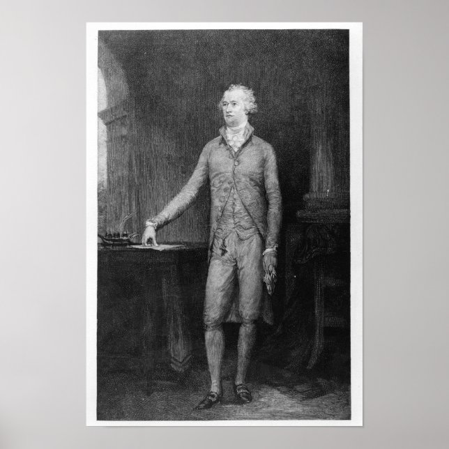 Poster Alexander Hamilton, après la peinture de 1792 (Devant)