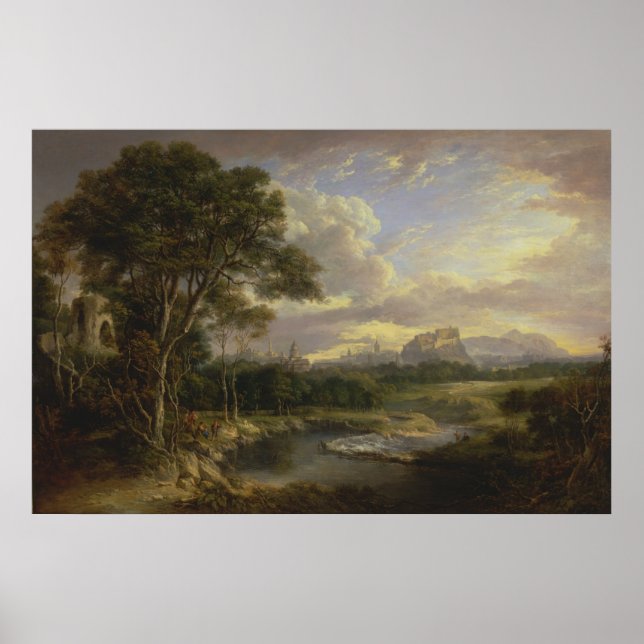 Poster Alexander Nasmyth - Vue de la ville d'Édimbourg (Devant)