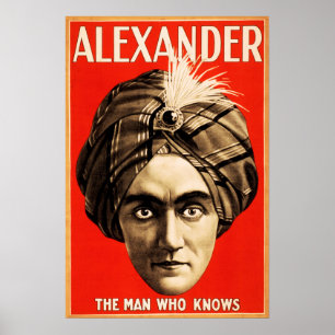 Poster ALEXANDER The Man Who Knows Illusion Magic Show