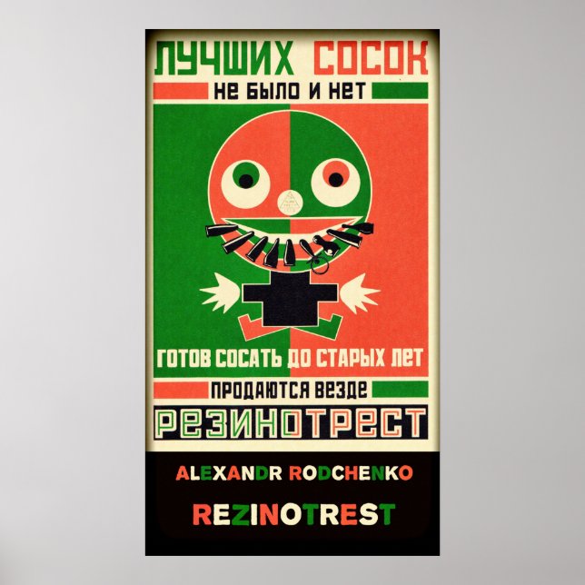 Poster Alexandr Rodchenko Rezinotrest (Devant)