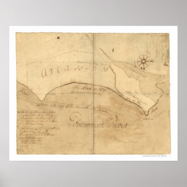 Poster Alexandria VA George Washington Carte 1760 (Devant)