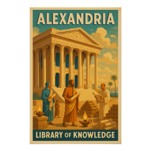 Poster Alexandrie - Bibliothèque du savoir