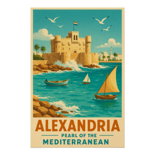 Poster Alexandrie - Perle de la Méditerranée