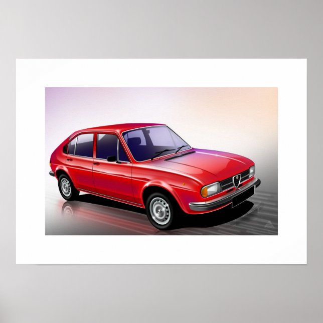 Poster Alfa Romeo Alfasud (Devant)