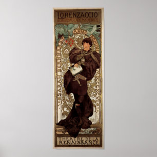 Poster Alfons Mucha Lorenzaccio
