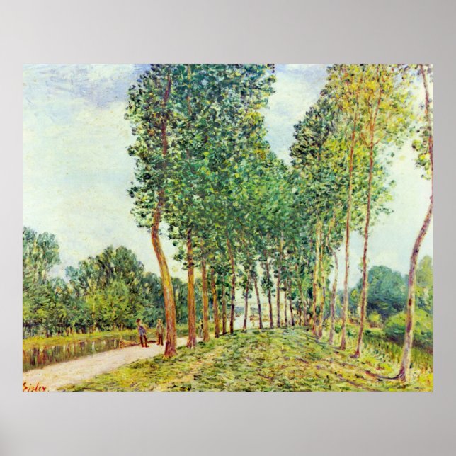 Poster Alfred Sisley - Banques du Loing in Moret (Devant)