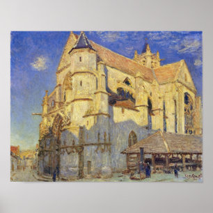 Poster Alfred Sisley Église à Moret, Temps gelé