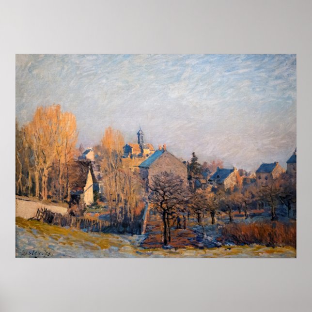 Poster Alfred Sisley - Frosty Morning à Louveciennes (Devant)