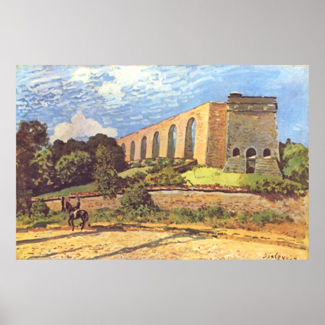 Poster Alfred Sisley L'aqueduc de Marly (Devant)
