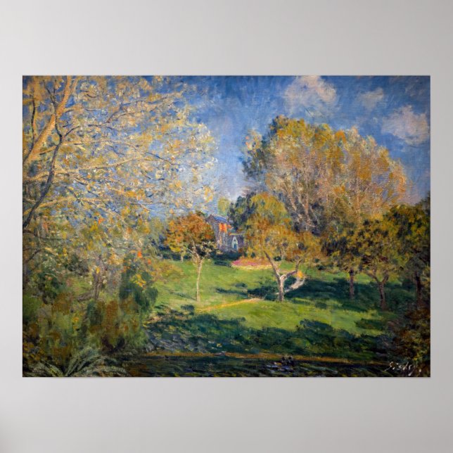 Poster Alfred Sisley - Le Jardin de Hoschede, Montgeron (Devant)