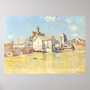 Poster Alfred Sisley Le pont à Moret le matin