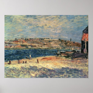 Poster Alfred Sisley Les berges de la rivière à Saint-M