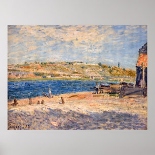 Poster Alfred Sisley - Les berges de la rivière à Saint-M