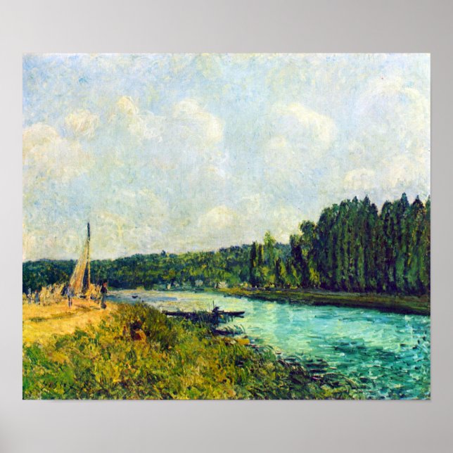 Poster Alfred Sisley - Les rives de l'Oise (Devant)
