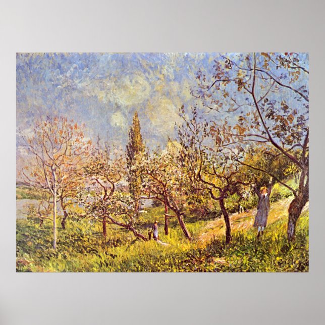 Poster Alfred Sisley Orchard au printemps (Devant)