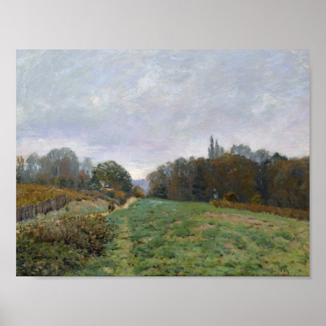 Poster Alfred Sisley - Paysage à Louveciennes (Devant)