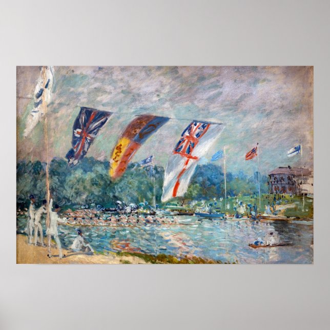 Poster Alfred Sisley - Régate à Molesey (Devant)