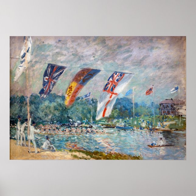 Poster Alfred Sisley - Regatta à Molesey (Devant)