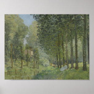 Poster Alfred Sisley - Reposez le long du ruisseau