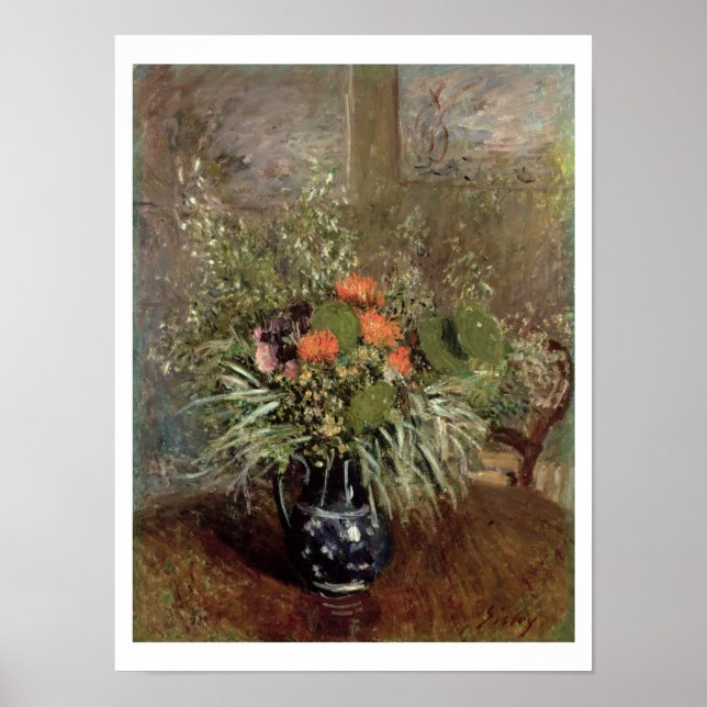 Poster Alfred Sisley | Still Life of Wild Flower (Devant)