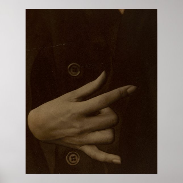 Poster Alfred Stieglitz Georgia O’Keeffe Photo à la main (Devant)